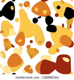 Light Orange vector seamless texture with disks. Blurred bubbles on abstract background with colorful gradient. Template for business cards, websites.