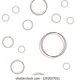 Light Orange vector seamless texture with disks. Illustration with set of shining colorful abstract circles. Texture for window blinds, curtains.