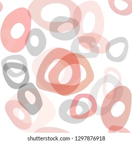 Light Orange vector seamless texture with disks. Glitter abstract illustration with blurred drops of rain. Trendy design for wallpaper, fabric makers.