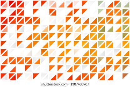 Light Orange vector seamless texture in triangular style. Decorative design in abstract style with triangles. Template for business cards, websites.