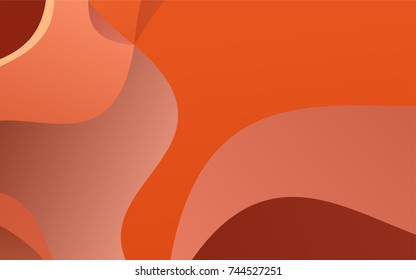 Light Orange vector shining cranked pattern. Glitter abstract illustration with wry lines. The textured pattern can be used for background.