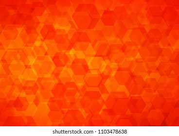 Light Orange vector shining hexagonal template. Shining colored illustration in a Brand new style. Brand new style for your business design.