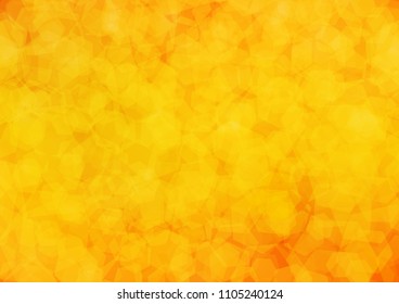Light Orange vector shining hexagonal template. Creative geometric illustration in Origami style with gradient. The template can be used as a background for cell phones.