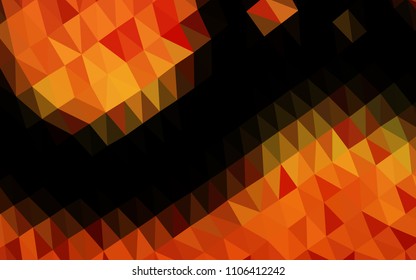Light Orange vector shining hexagonal template. Glitter abstract illustration with an elegant design. Brand new design for your business.
