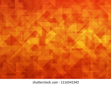 Light Orange vector shining hexagonal shining triangular. An elegant bright illustration with gradient. A new texture for your design.