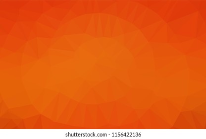 Light Orange vector shining hexagonal pattern. A sample with polygonal shapes. A completely new template for your business design.
