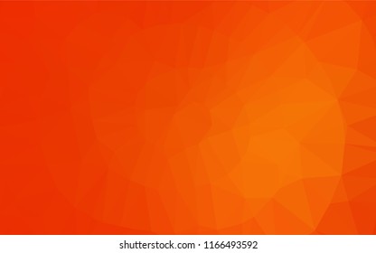 Light Orange vector shining hexagonal template. Colorful abstract illustration with gradient. The polygonal design can be used for your web site.