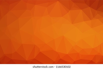 Light Orange vector shining hexagonal background. Colorful abstract illustration with gradient. Triangular pattern for your business design.