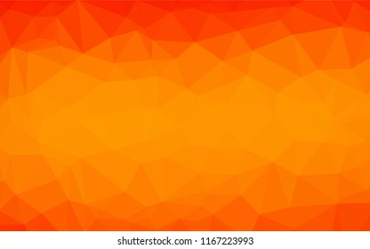 Light Orange vector shining hexagonal background. Colorful illustration in abstract style with gradient. The template can be used as a background for cell phones.