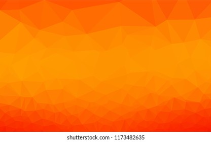 Light Orange vector shining hexagonal background. Creative illustration in halftone style with gradient. The template can be used as a background for cell phones.