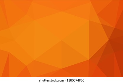 Light Orange vector shining hexagonal template. Shining colored illustration in a Brand new style. The elegant pattern can be used as part of a brand book.