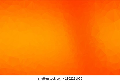 Light Orange vector shining hexagonal background. Glitter abstract illustration with an elegant design. The polygonal design can be used for your web site.