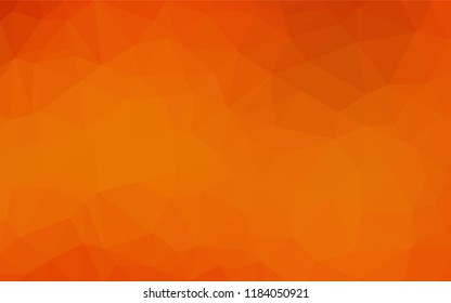 Light Orange vector shining hexagonal template. An elegant bright illustration with gradient. A completely new design for your business.