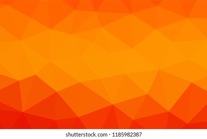 Light Orange vector shining hexagonal pattern. Glitter abstract illustration with an elegant design. A new texture for your design.