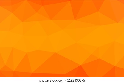 Light Orange vector shining hexagonal template. An elegant bright illustration with gradient. The textured pattern can be used for background.