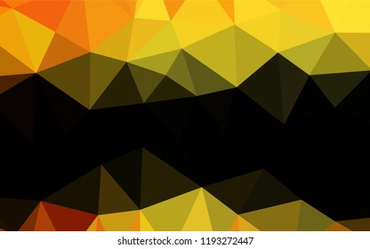 Light Orange vector shining hexagonal background. Colorful abstract illustration with gradient. A completely new design for your business.
