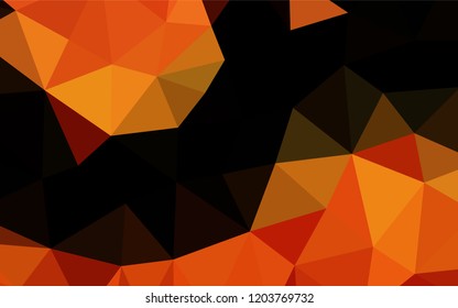 Light Orange vector shining hexagonal pattern. Creative geometric illustration in Origami style with gradient. The completely new template can be used for your brand book.