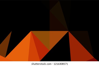 Light Orange vector shining hexagonal pattern. Geometric illustration in Origami style with gradient.  Brand new design for your business.