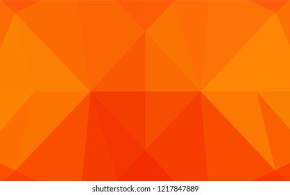 Light Orange vector shining hexagonal pattern. Modern geometrical abstract illustration with gradient. The completely new template can be used for your brand book.