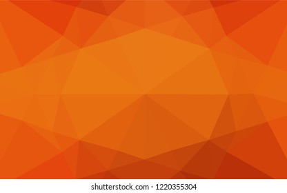 Light Orange vector shining hexagonal template. A completely new color illustration in a vague style. A completely new template for your business design.