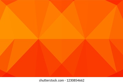 Light Orange vector shining hexagonal pattern. Colorful illustration in abstract style with gradient. A new texture for your design.