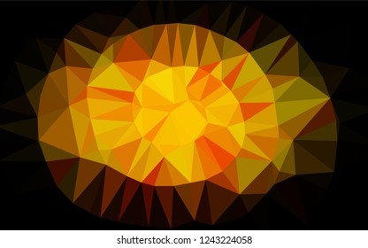 Light Orange vector shining hexagonal pattern. A completely new color illustration in a vague style. The template can be used as a background for cell phones.