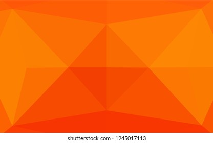 Light Orange vector shining hexagonal template. An elegant bright illustration with gradient. The elegant pattern can be used as part of a brand book.