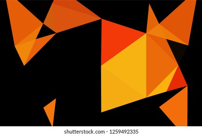 Light Orange vector shining hexagonal pattern. A sample with polygonal shapes. Brand new design for your business.