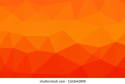 Light Orange vector shining hexagonal template. A completely new color illustration in a vague style. A completely new template for your business design.