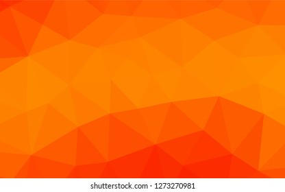 Light Orange vector shining hexagonal pattern. Brand new colored illustration in blurry style with gradient. A completely new template for your business design.