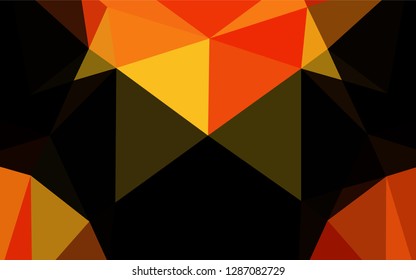 Light Orange vector shining hexagonal pattern. Modern geometrical abstract illustration with gradient. Brand new style for your business design.