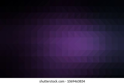 Light Orange vector shining triangular background. Triangular geometric sample with gradient.  The textured pattern can be used for background.