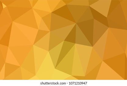 Light Orange vector shining triangular backdrop. Colorful illustration in polygonal style with gradient. The best triangular design for your business.
