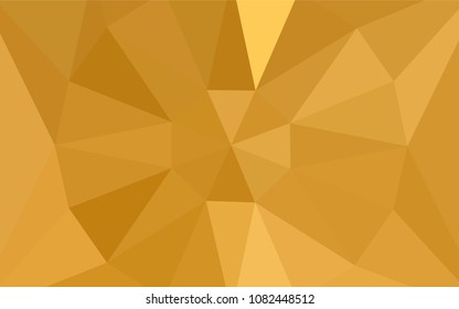 Light Orange vector shining triangular backdrop with a gem in a centre. Illustration in abstract style with triangles. Completely new template for your banner.