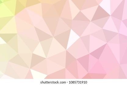 Light Orange vector shining triangular cover. Polygonal abstract illustration with gradient. Pattern for a brand book's backdrop.