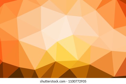 Light Orange vector shining triangular backdrop. Shining colorful illustration with triangles. A new texture for your web site.