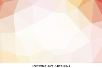 Light Orange vector shining triangular layout. Modern abstract illustration with triangles. Best triangular design for your business.