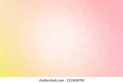 Light Orange vector shining triangular cover. Colorful illustration in polygonal style with gradient. Textured pattern for your backgrounds.