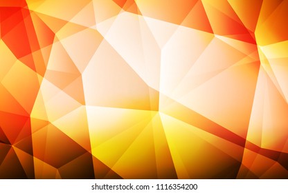 Light Orange vector shining triangular cover. Colorful illustration in abstract style with triangles. Brand new style for your business design.
