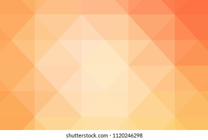 Light Orange vector shining triangular layout. Modern abstract illustration with triangles. A new texture for your web site.