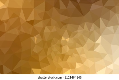 Light Orange vector shining triangular cover. Glitter abstract illustration with an elegant triangles. Best triangular design for your business.