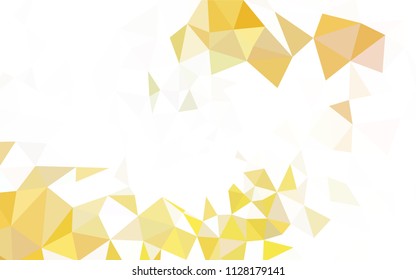 Light Orange vector shining triangular cover. Shining polygonal illustration, which consist of triangles. New template for your brand book.