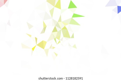 Light Orange vector shining triangular layout. Creative geometric illustration in Origami style with gradient. New template for your brand book.