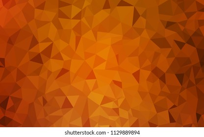 Light Orange vector shining triangular layout. A sample with polygonal shapes. Brand new style for your business design.