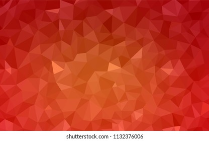 Light Orange vector shining triangular backdrop. Glitter abstract illustration with an elegant triangles. A completely new design for your leaflet.