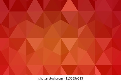 Light Orange vector shining triangular layout. A sample with polygonal shapes. Brand new style for your business design.