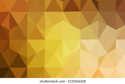 Light Orange vector shining triangular cover. Polygonal abstract illustration with gradient. Completely new template for your banner.