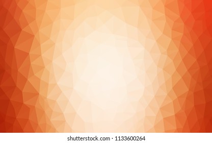 Light Orange vector shining triangular cover. A sample with polygonal shapes. Brand new design for your business.
