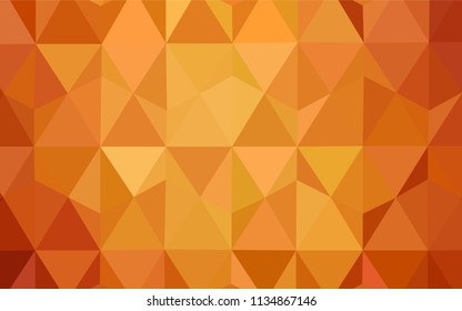 Light Orange vector shining triangular layout. Colorful illustration in abstract style with triangles. Brand new style for your business design.