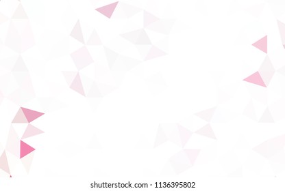 Light Orange vector shining triangular layout. Triangular geometric sample with gradient.  Pattern for a brand book's backdrop.
